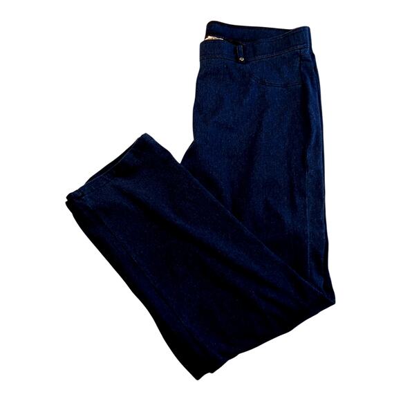 Designer Cathy Daniels Women's Dark Blue Knit Boot Cut Jeans - L - Picture 2 of 3